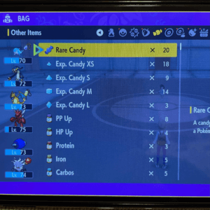 Pokémon Scarlet rare candy cheat - Pokewolf